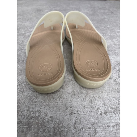 CROCS Women's Thong Sandals‎ "Rio Flip" Nude Iz Size 10 - Picture 6 of 7